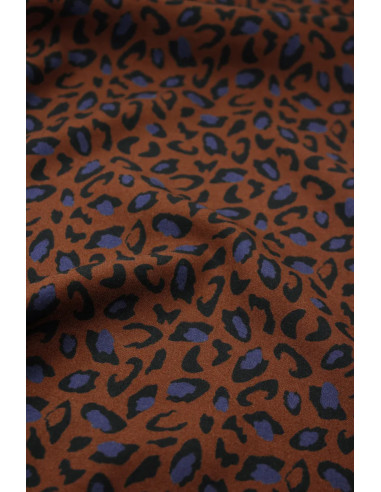 Tissu viscose Bagheera Chocolat - Églantine & Zoé