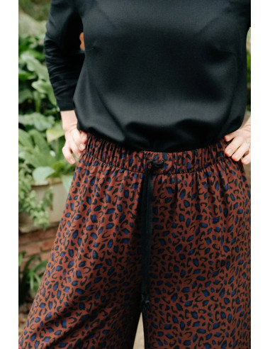 Tissu viscose Bagheera Chocolat - Églantine & Zoé