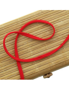 Lycra spaghetti koord 5 mm - Rood