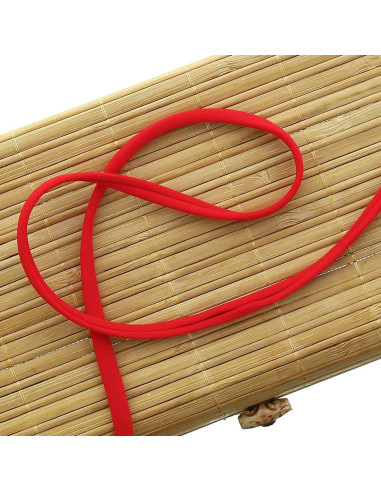 Lycra spaghetti koord 5 mm - Rood