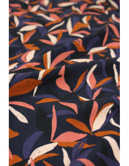 Mowgli inktblauw viscose stof - Églantine & Zoé