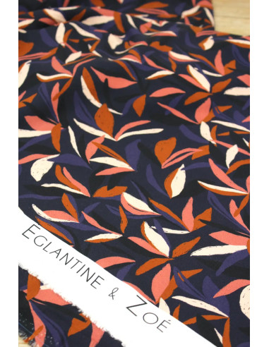 Mowgli inktblauw viscose stof - Églantine & Zoé