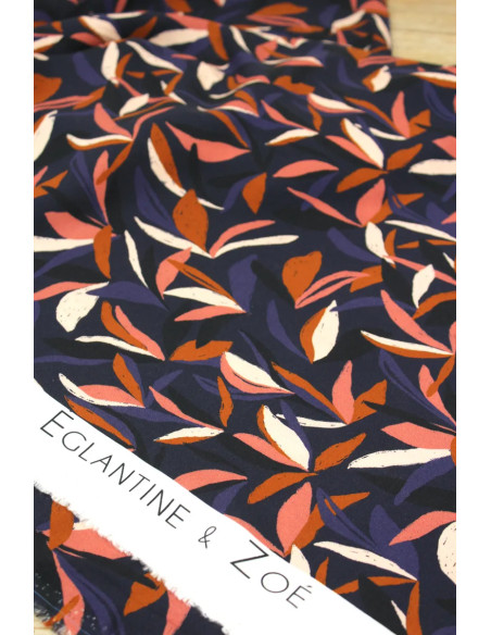 Mowgli inktblauw viscose stof - Églantine & Zoé