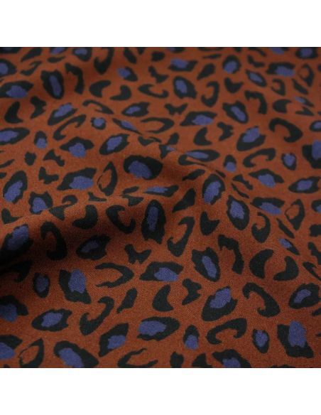 Viscose stof Bagheera Chocolat - Églantine & Zoé