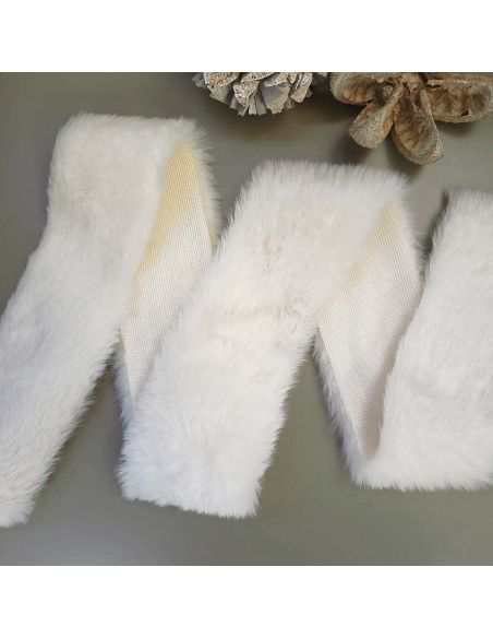 Nep bont lint - Wit