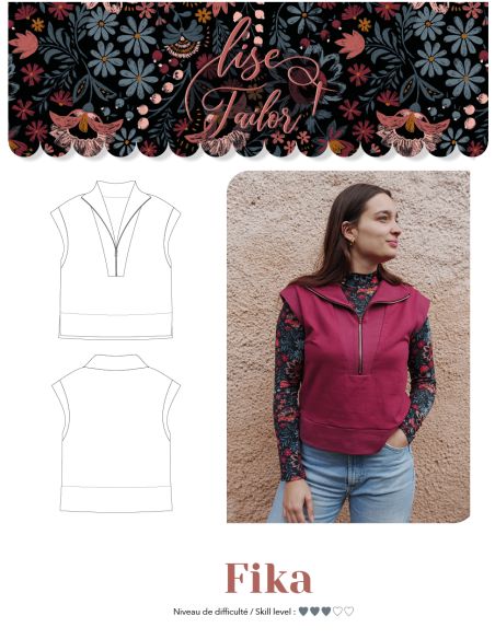 Mouwloos trui patroon - Fika - Lise Tailor