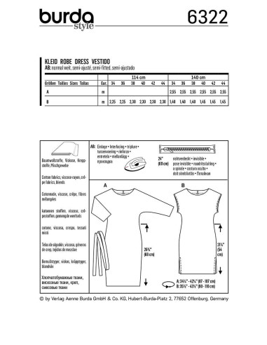 Jurkpatroon - Burda 6322
