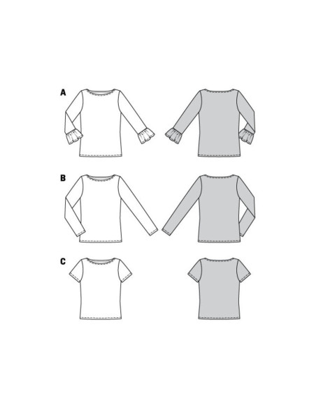 T-shirt patroon - Burda 6328