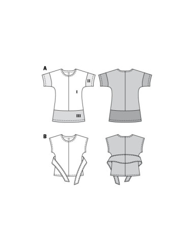 T-shirt patroon - Burda 6330
