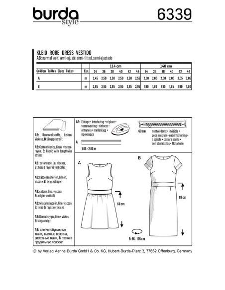 Jurkpatroon - Burda 6339