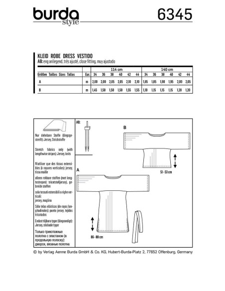 Jurkpatroon - Burda 6345