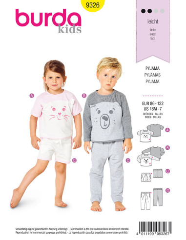 Pyjamapatroon - Burda 9326
