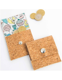 Kurken stofcoupon 30 x 45 cm - Natuur 2