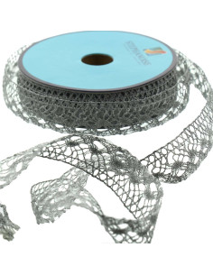 Lurex kant - Zilver