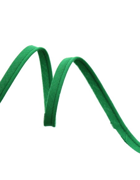 Paspelband volledig textiel 10 mm - Grasgroen