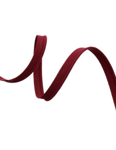 Paspelband volledig textiel 10 mm - Bordeaux