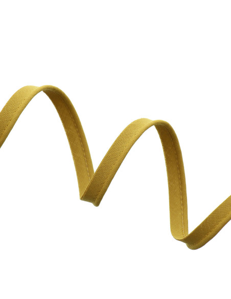 Paspelband volledig textiel 10 mm - Mosterdkleurig