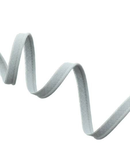 Paspelband volledig textiel 10 mm - Parelgrijs