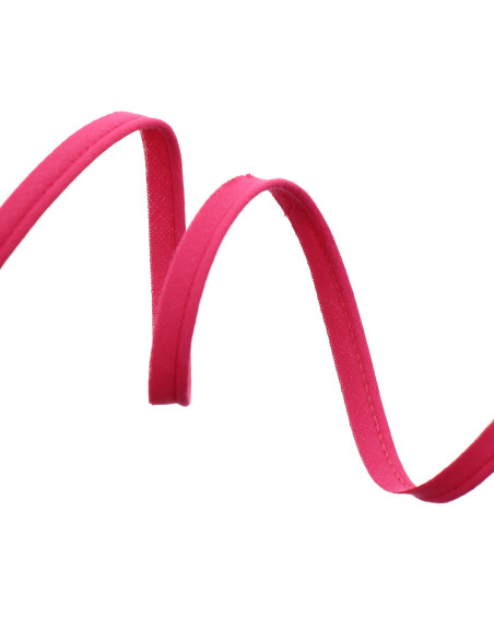 Paspelband volledig textiel 10 mm - Fuchsia