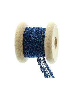 Iridescent kant - Marineblauw