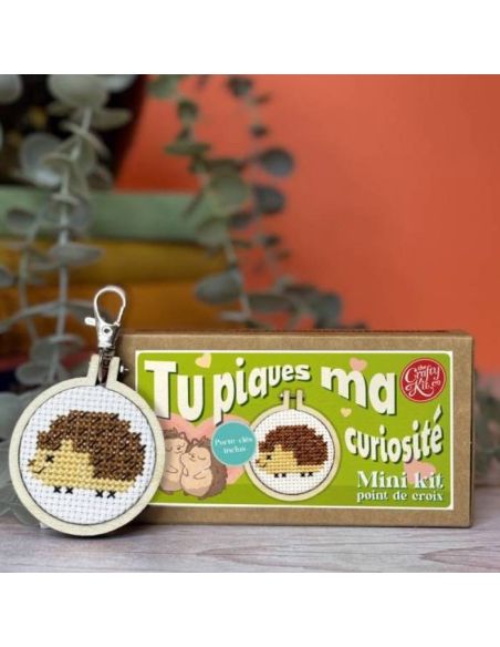Mini borduurpakket kruissteek - Je prikkelt mijn nieuwsgierigheid