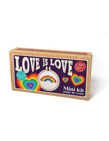 Mini borduurpakket kruissteek - Love is love