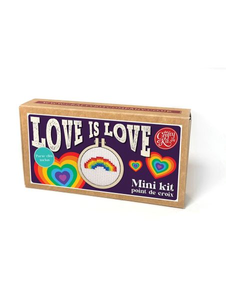 Mini borduurpakket kruissteek - Love is love