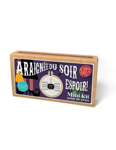 Mini borduurpakket kruissteek - Avondspin, hoop!