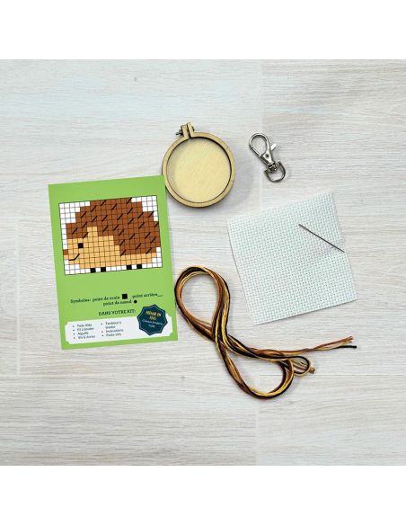 Mini borduurpakket kruissteek - Je prikkelt mijn nieuwsgierigheid