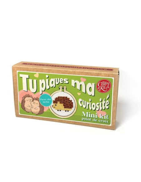 Mini borduurpakket kruissteek - Je prikkelt mijn nieuwsgierigheid