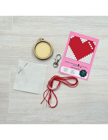 Mini borduurpakket kruissteek - Be my valentine
