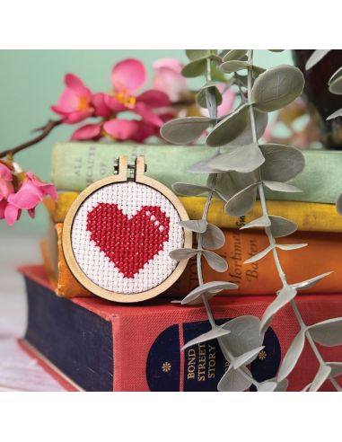 Mini borduurpakket kruissteek - Be my valentine