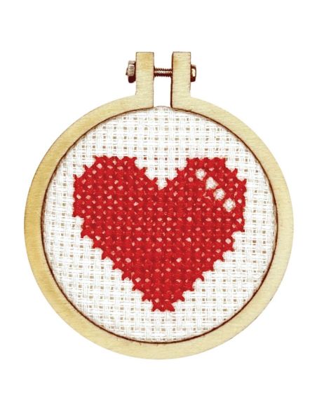 Mini borduurpakket kruissteek - Be my valentine
