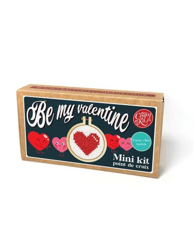 Mini borduurpakket kruissteek - Be my valentine