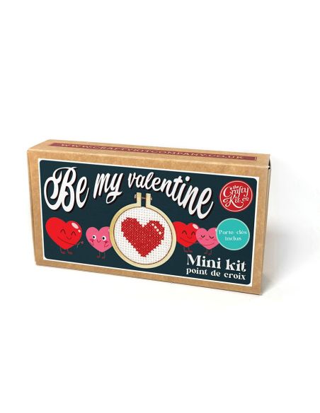 Mini borduurpakket kruissteek - Be my valentine