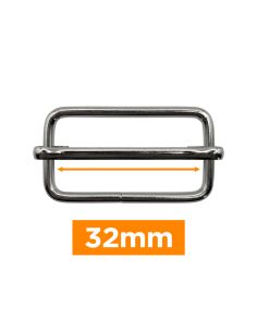 Premium schuifgesp - Zilver 32 mm