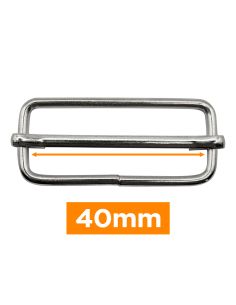 Premium schuifgesp - Zilver 40 mm