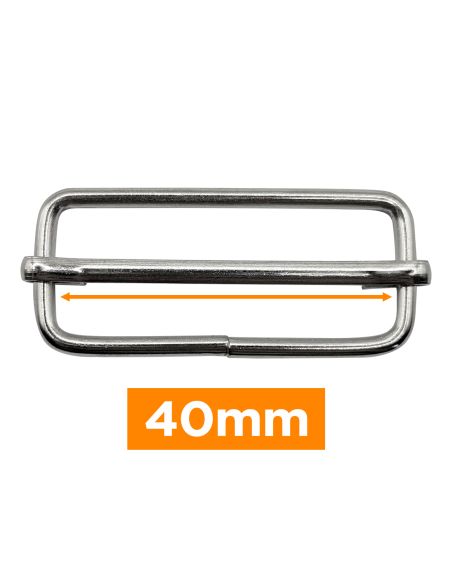 Premium schuifgesp - Zilver 40 mm