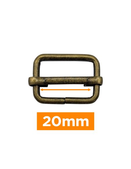 Premium schuifgesp - Brons 20 mm