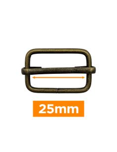 Premium schuifgesp - Brons 25 mm