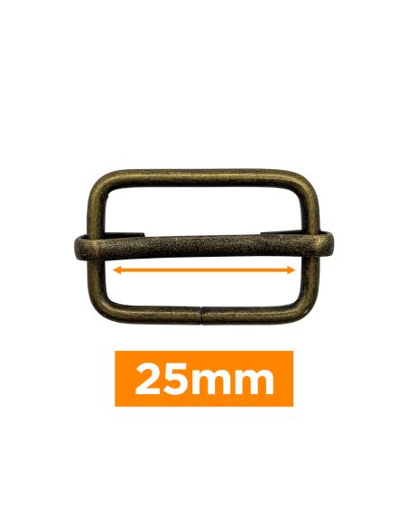 Premium schuifgesp - Brons 25 mm