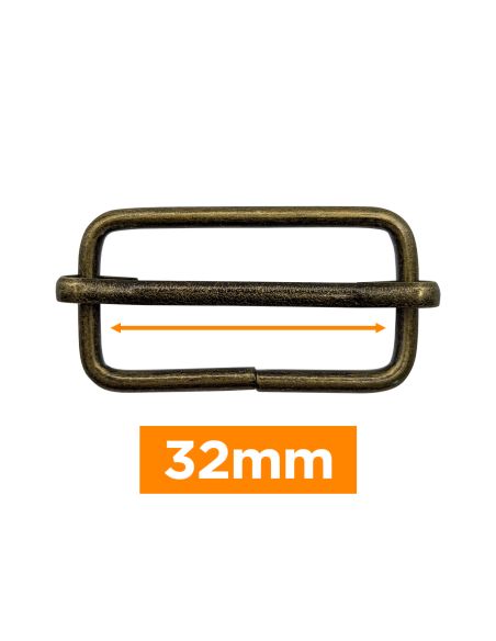 Premium schuifgesp - Brons 32 mm