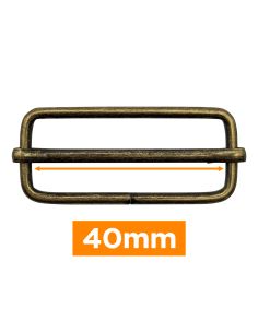 Premium schuifgesp - Brons 40 mm