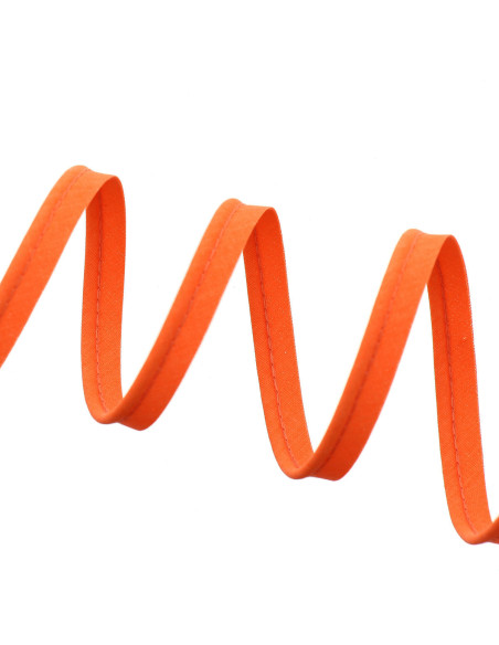Paspelband volledig textiel 10 mm - Fluoriserend oranje
