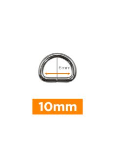 Premium D-ring - Zilver 10 mm
