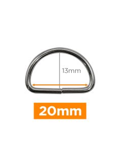 Premium D-ring - Zilver 20 mm