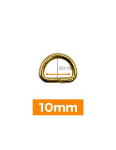 Premium D-ring - Goud 10 mm