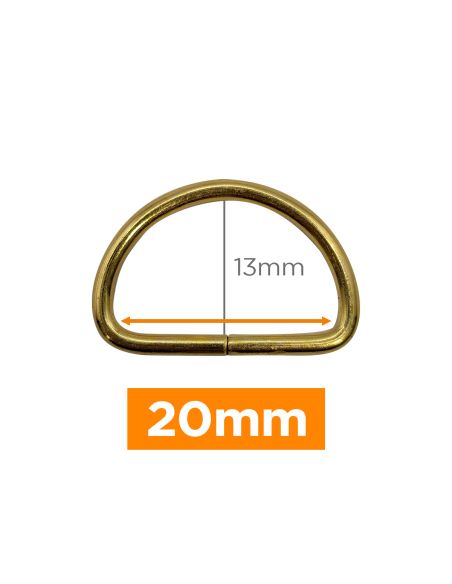 Premium D-ring - Goud 20 mm