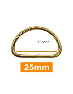 Premium D-ring - Goud 25 mm