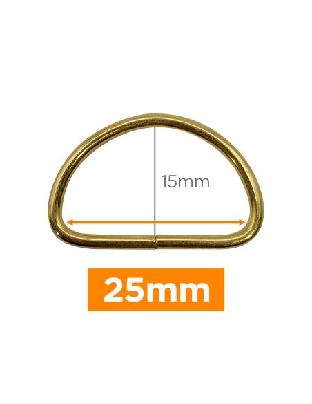 Premium D-ring - Goud 25 mm